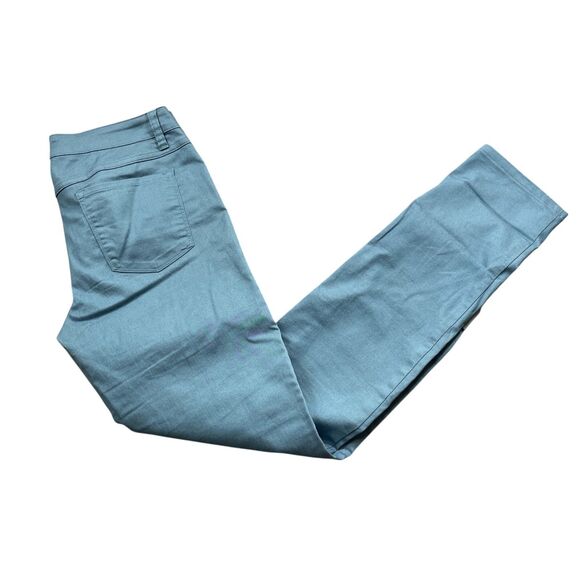 prAna Pants - Prana 10/30 Ankle Blue Cotton Blend Roll Cuff Pockets